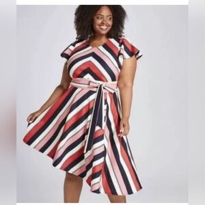 Lane Bryant  Lena High Low Midi Dress.